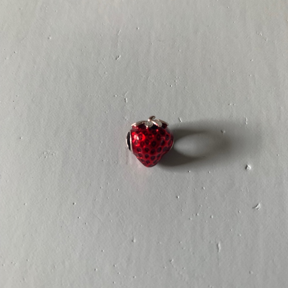 Pandora Red and Silver Strawberry Charm